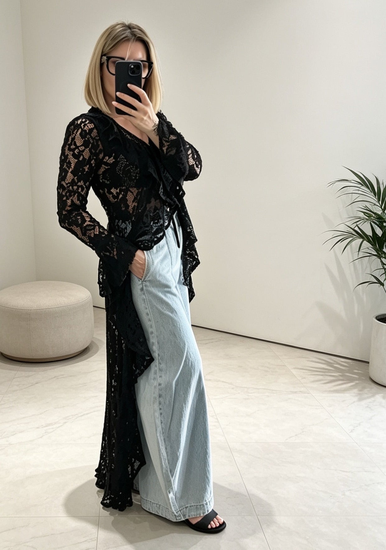 Cardigan pizzo Minerva