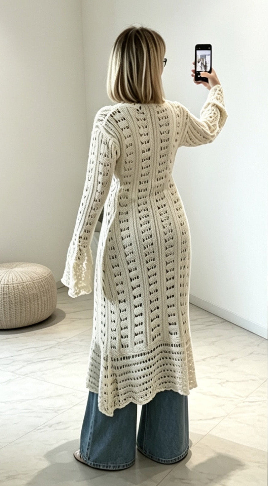 Cardigan Ivory Cross